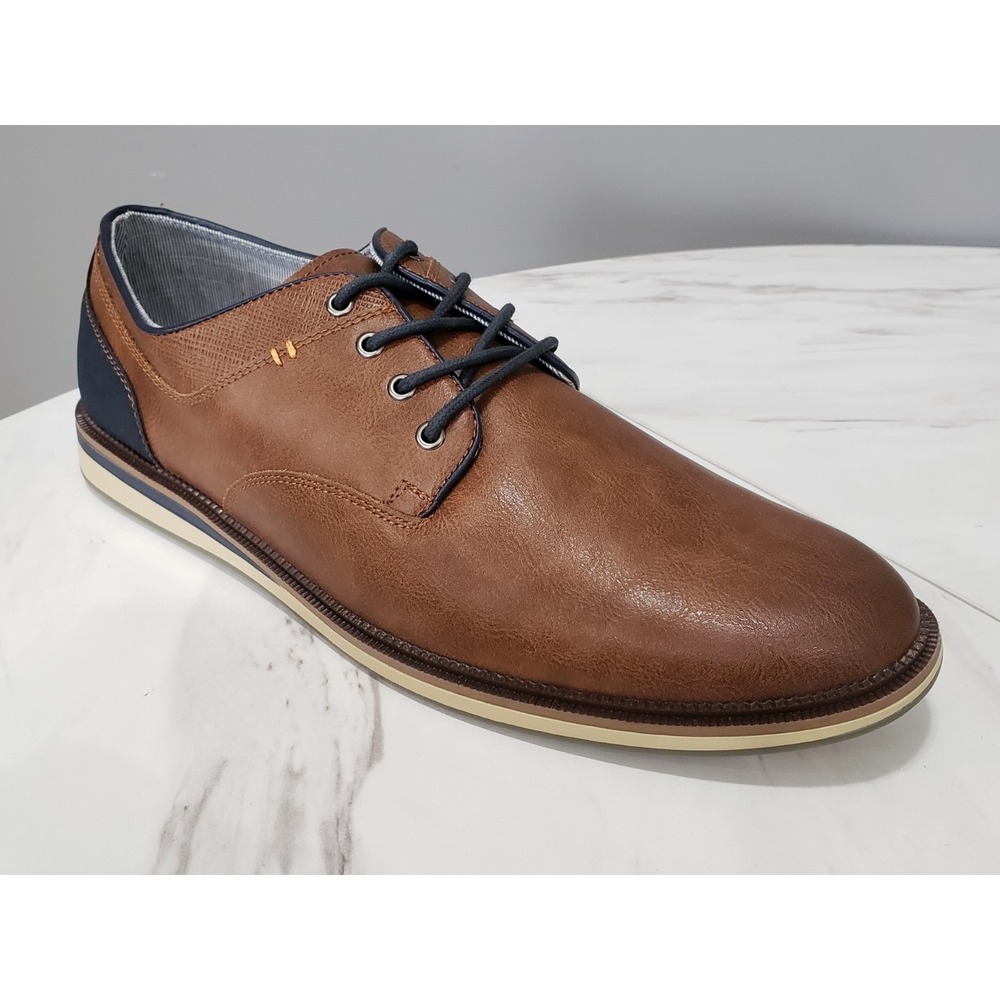 NEW NO BOX Sonoma Freer BROWN Cognac Men's Size 13 Shoes Sneaker Dress SHoe WOrk